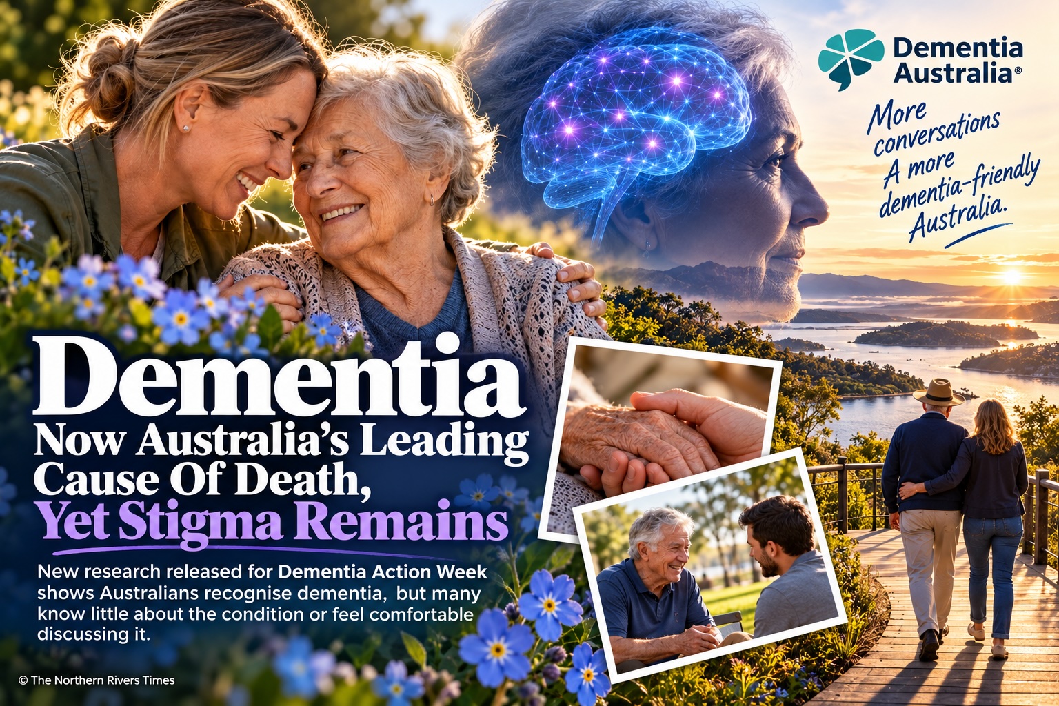 Family members having a supportive conversation with an older Australian living with dementia