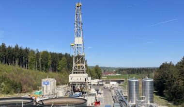 Two drilling rigs bored 31 miles of hole under a Bavarian town, two shafts 13,894 feet deep and twelve 2.2-mile side tunnels through 338-degree rock, in 27 months against 107 days planned, and the loop makes 2 megawatts of the 8.2 it was built for, so the rigs went home
