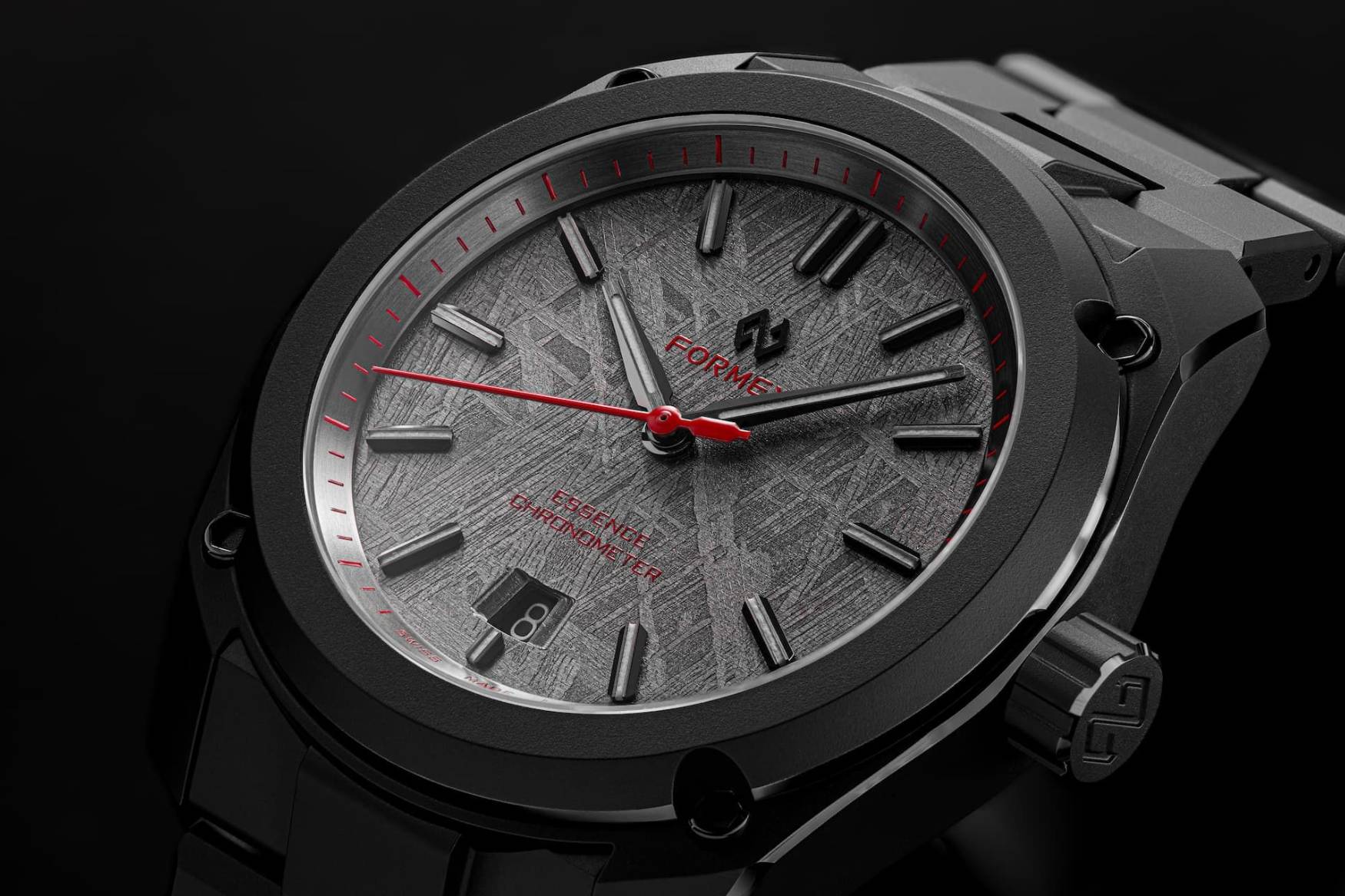 Formex Essence Ceramica Dark Matter RedShift close up