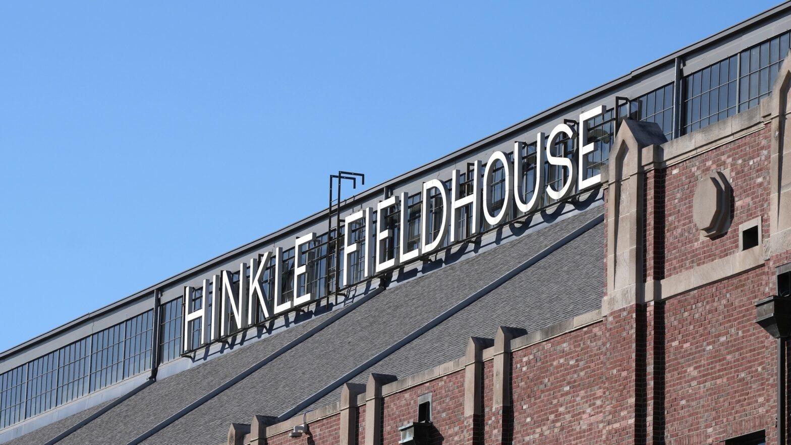 The sign at Hinkle Fieldhouse.