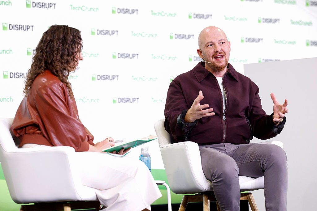 Rebecca Bellan and Amjad Masad, CEO & co-founder, Replit, speak onstage during TechCrunch Disrupt 2026.