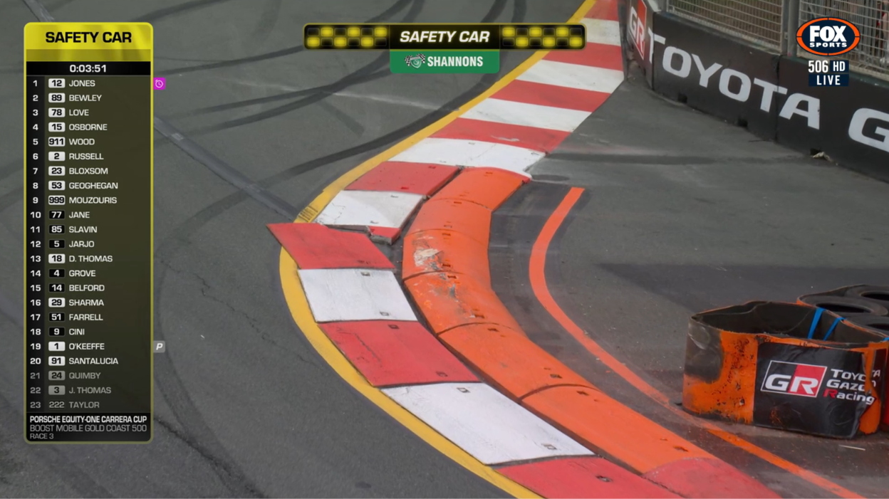 Gold Coast action abandoned over mid-race track break-up