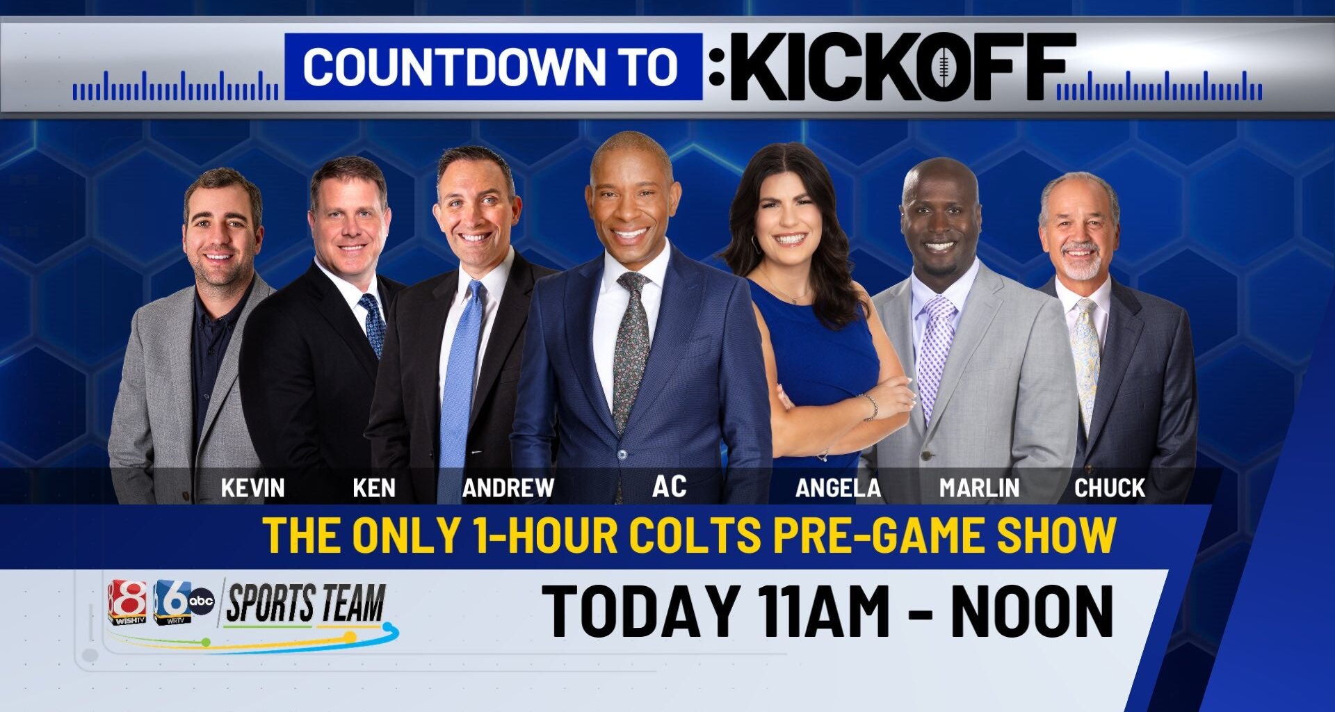 Watch Countdown to Kickoff at 11 a.m. on WISH-TV