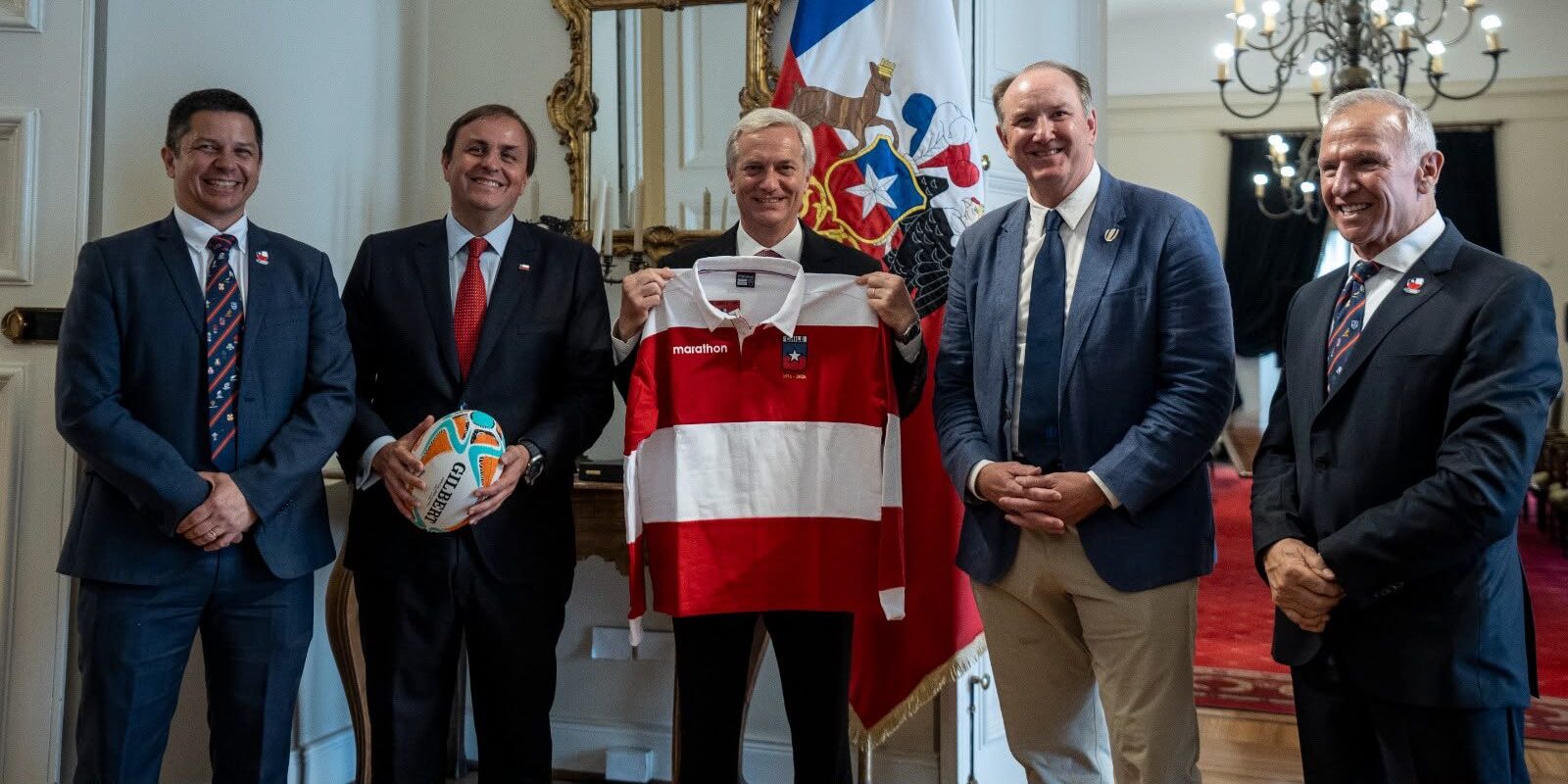 Chilean President José Antonio Kast hosts delegation of World Rugby leaders