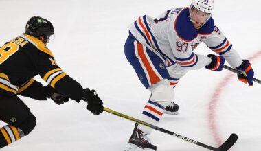 Pavel Zacha and the Bruins won't have to deal with Oilers star Connor McDavid until a Dec. 30 game at the Garden.