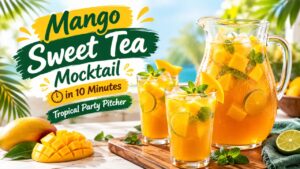 Mango Sweet Tea Mocktail in 10 Minutes