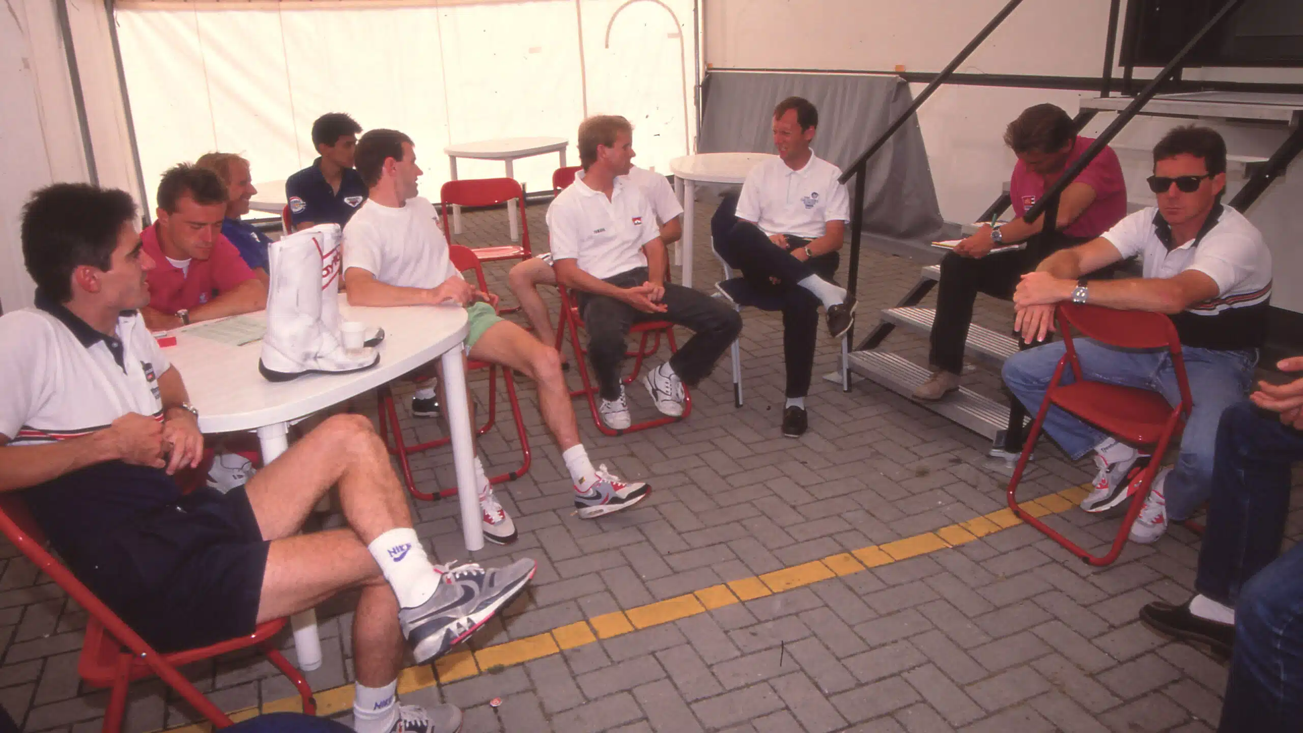 MotoGP riders meeting at Assen in 1990
