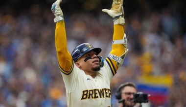 William Contreras is becoming a swaggy postseason star for the Brewers with his slow home run trots