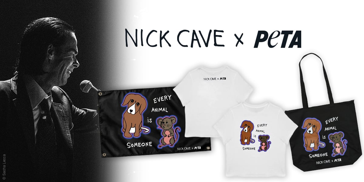 Nick Cave X PETA merch collaboration