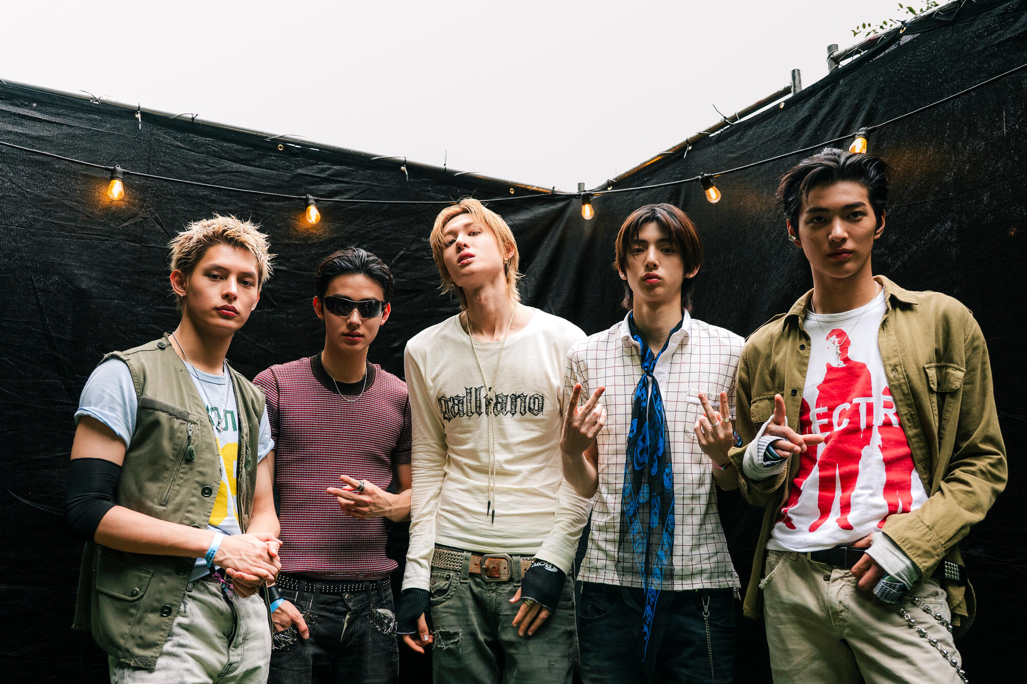 James, Seonghyeon, Martin, Juhoon and Keonho of CORTIS at Lollapalooza 2026 held at Grant Park on July 31, 2026 in Chicago, Illinois.