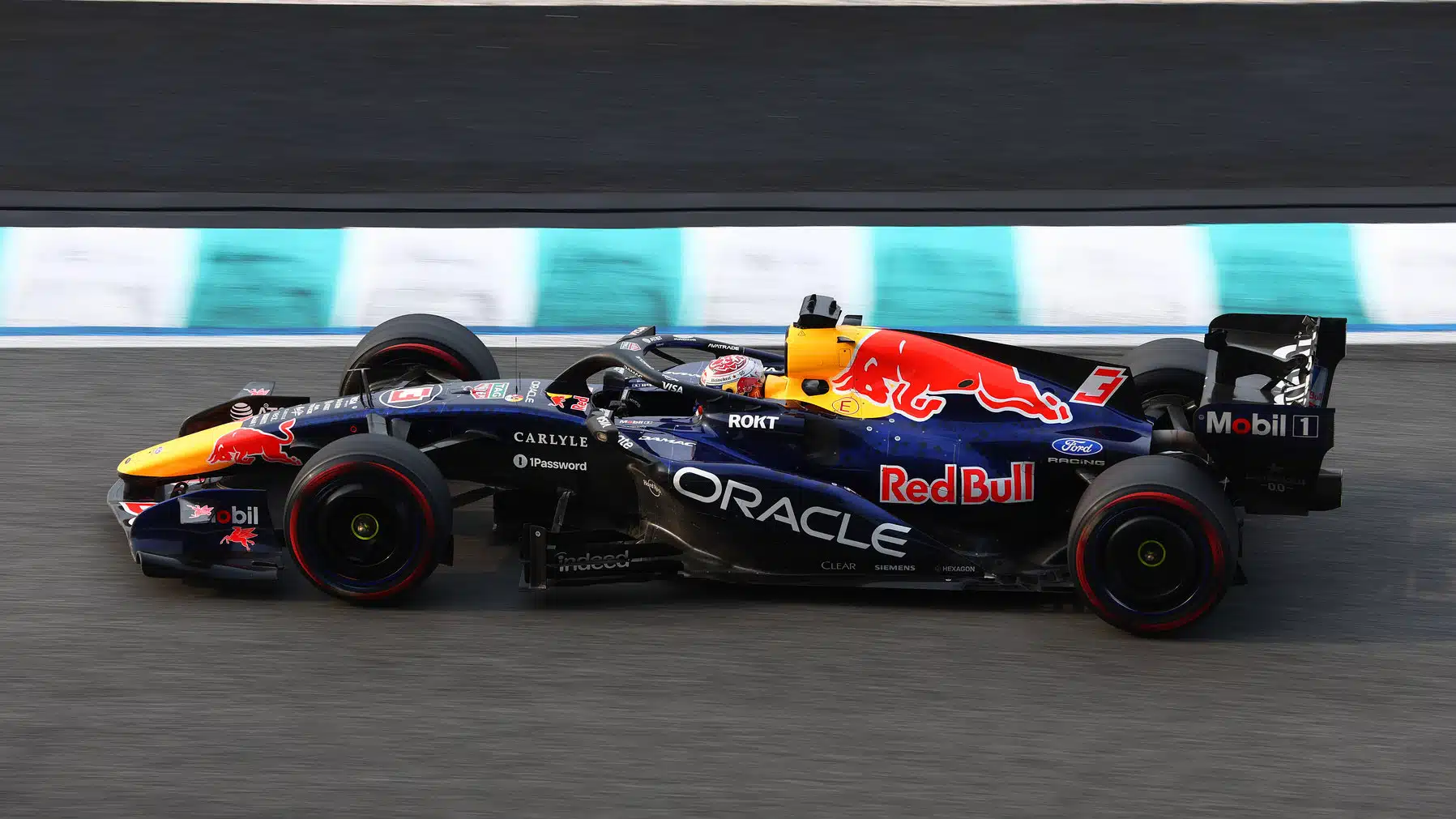 Max Verstappen of the Netherlands driving the (3) Oracle Red Bull Racing RB22 Red Bull Ford Powertrains on track during the F1 Grand Prix of Bahrain in Malaysia at Sepang Circuit on October 04, 2026