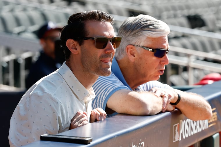 General manager Preston Mattingly (left) president of baseball operations Dave Dombrowski will be defined by the Phillies' prospects developing.