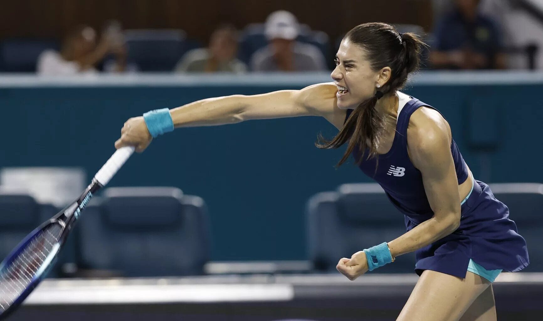 Sorana Cirstea in action ahead of WTA Tokyo.