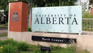 A University of Alberta sign.