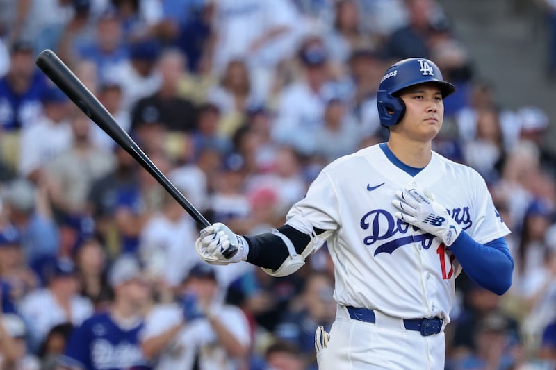 Shohei Ohtani of the LA Dodgers has a contract worth $700 million across a decade. Photograph: Chris Torres/EPA