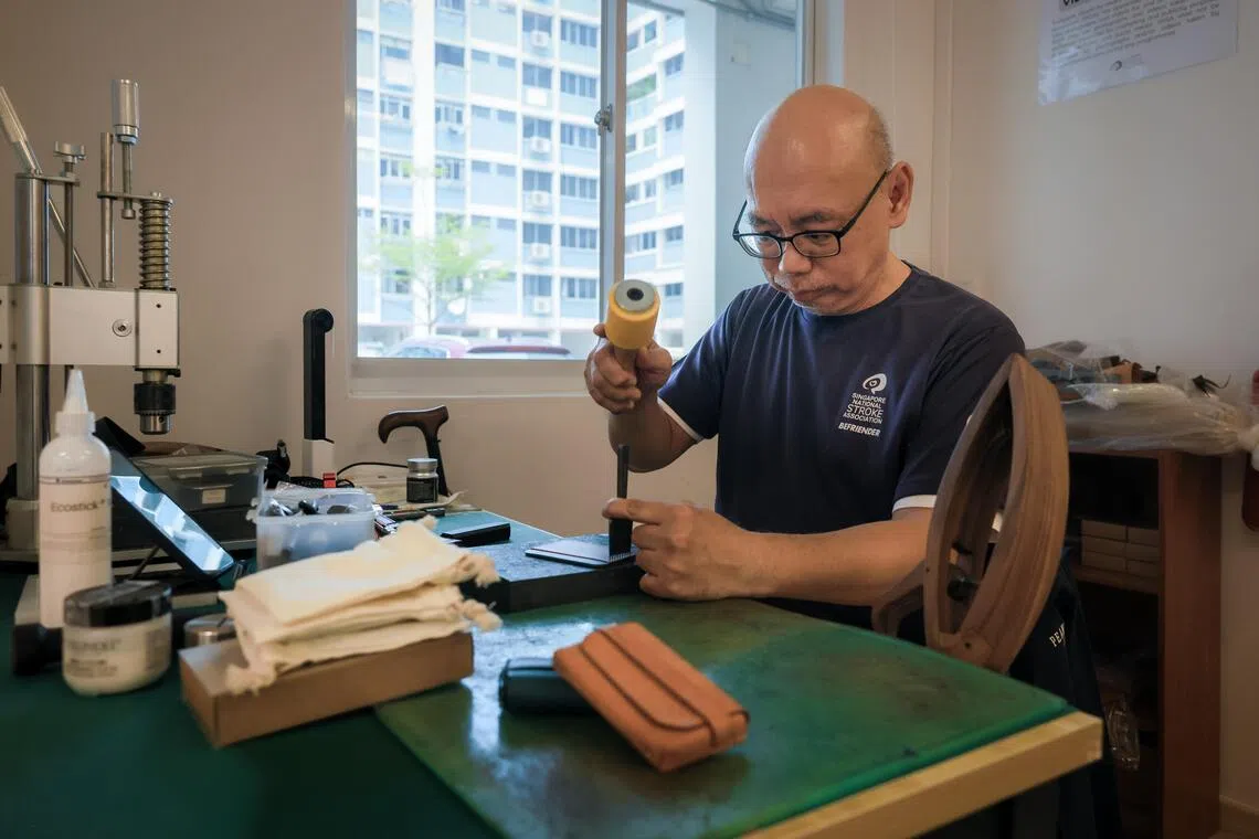 Daniel Sim has turned his pre-stroke hobby of leathercrafting into a way to help others.