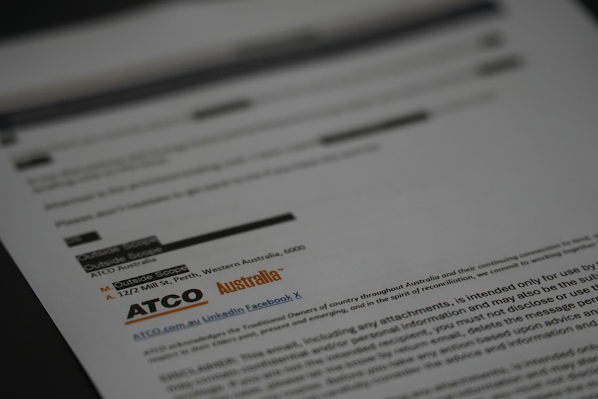 Redacted emails between ATCO and the State Government. 