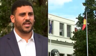 Sydney's Strathfield Council votes to stop displaying Indigenous flag outside its offices after removing acknowledgement messages from welcome signs