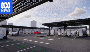 Tesla releases plans for Australia's largest public EV charging hub in Albury