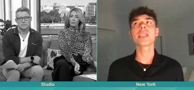 Cat and Ben appeared in monochrome (ITV)