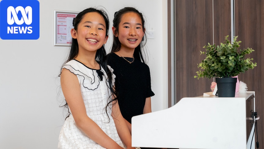 Two sisters performing piano to dementia patients after witnessing positive impact