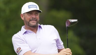 American Michael Block holds a one-shot lead after the second round.