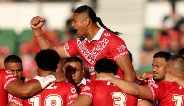 NRL 2026: Haumole Olakau’atu in tears after special moment with Tonga
