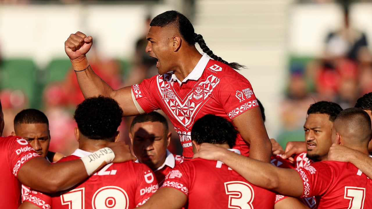 NRL 2026: Haumole Olakau’atu in tears after special moment with Tonga