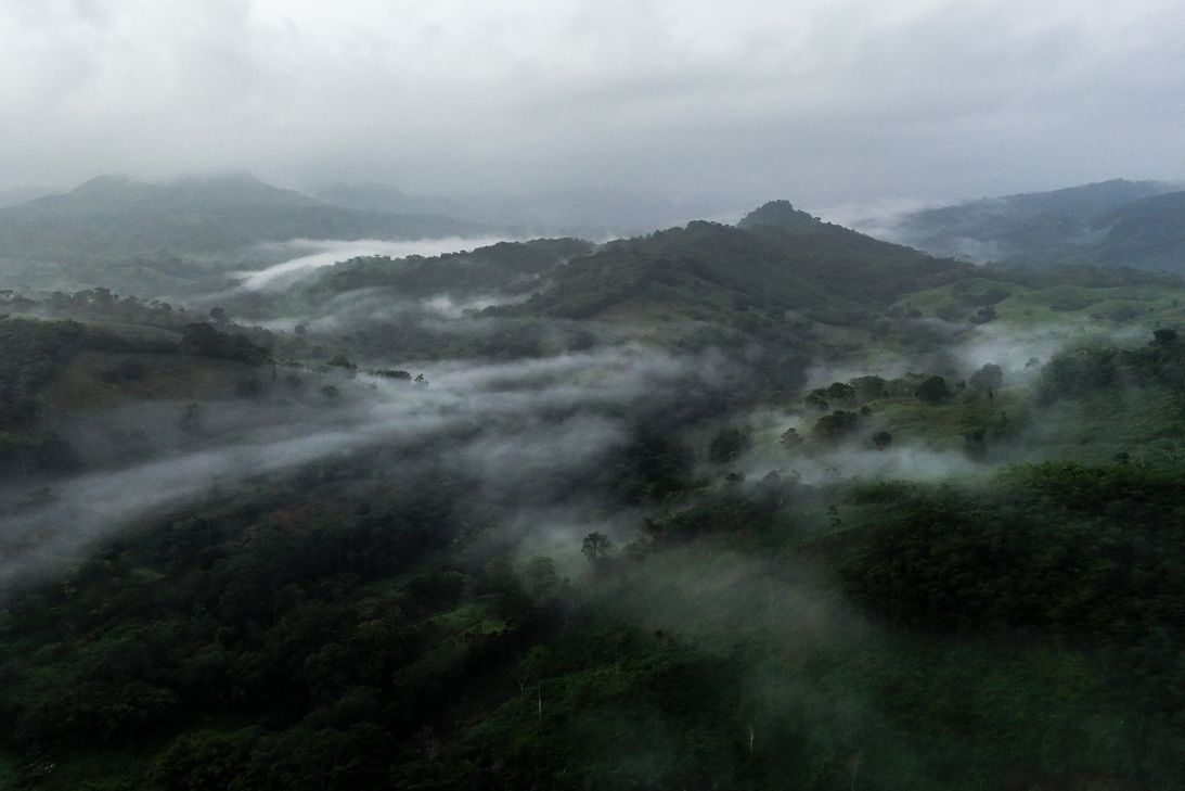 Fog covers El Limon, Panama, the site of the proposed Rio Indio reservoir, Sunday, July 26.