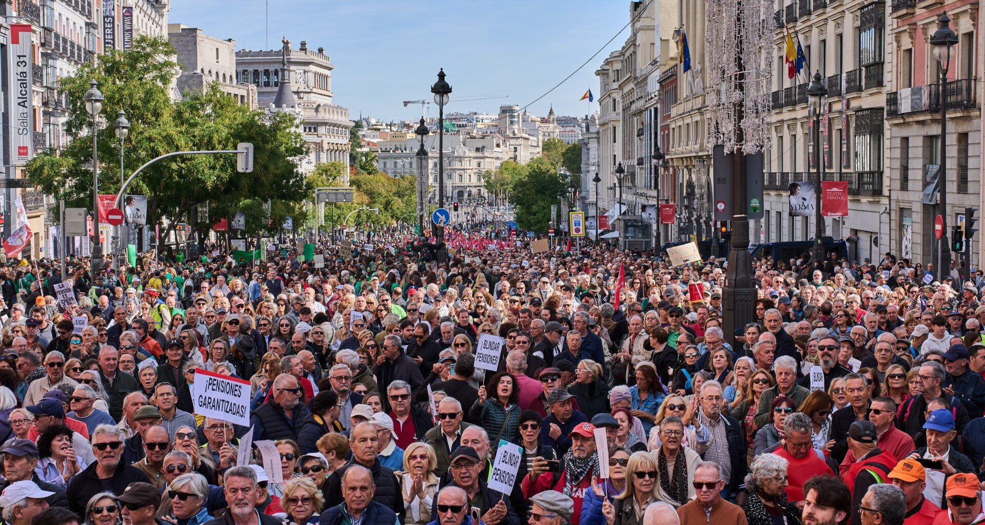 About 25,000 rally in Madrid in support of Spain’s state pension scheme | Protests News