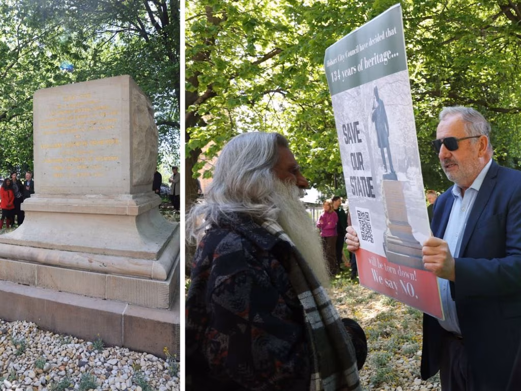 Final chapter in Crowther statue saga marred by tension, protest - The Mercury
