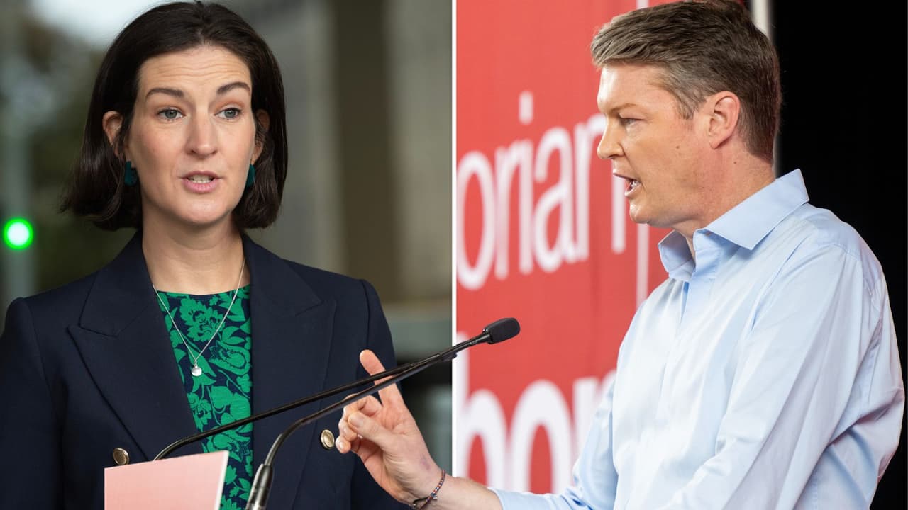 Ben Carroll and Greens leader Ellen Sandell war of words
