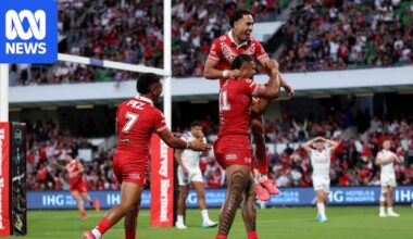Coach Kristian Woolf praises Tongan defence after Rugby League World Cup win over England