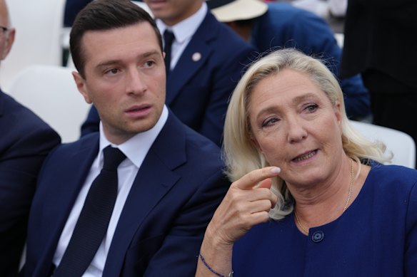 Waiting in the wings: National Rally leaders Jordan Bardella and Marine Le Pen have pledged to bring change – but their conservative values may not strike a chord with the young.