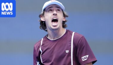 Alex de Minaur reaches China Open quarterfinal after furious battle with qualifier Quentin Halys
