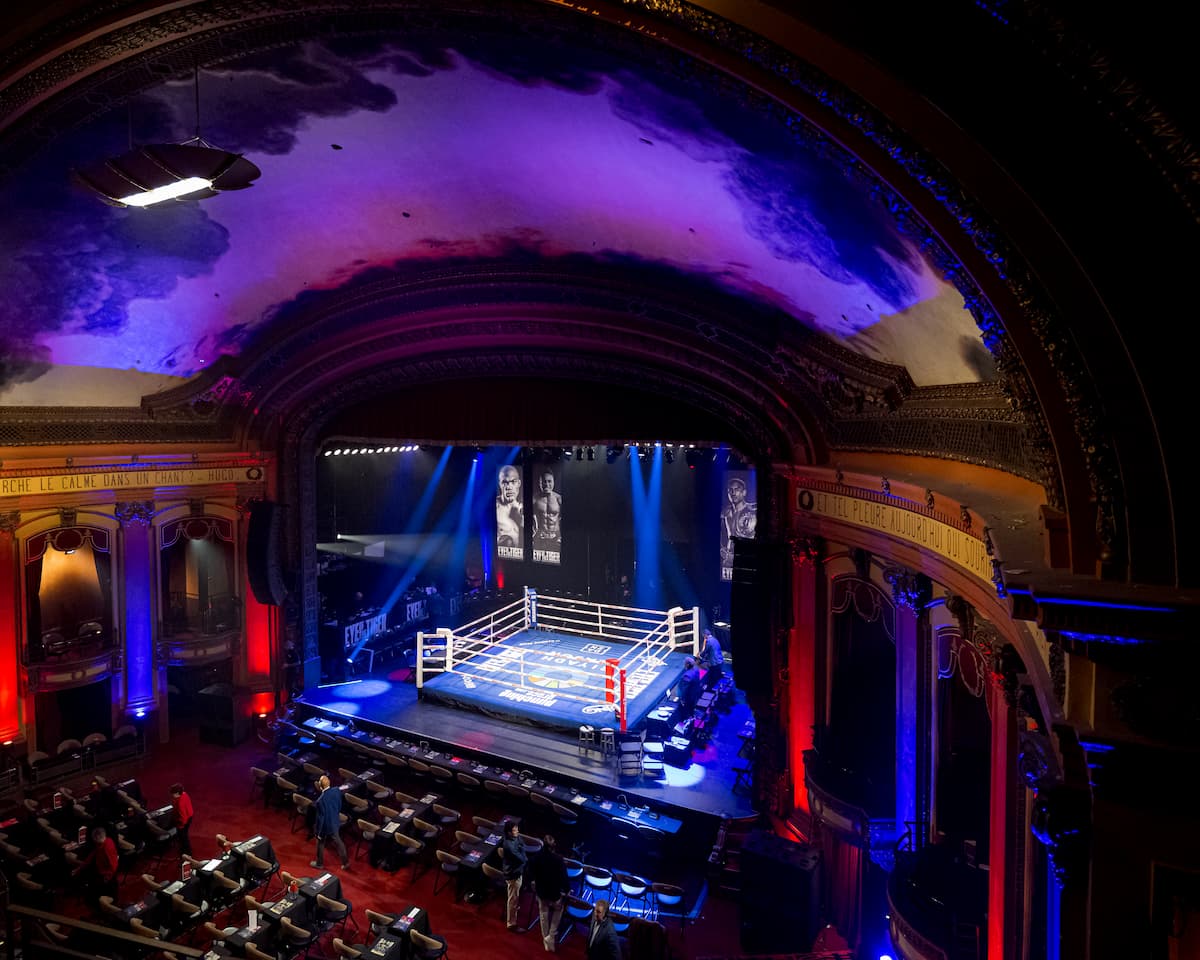 A boxing ring at Theatre Capitole in Quebec City