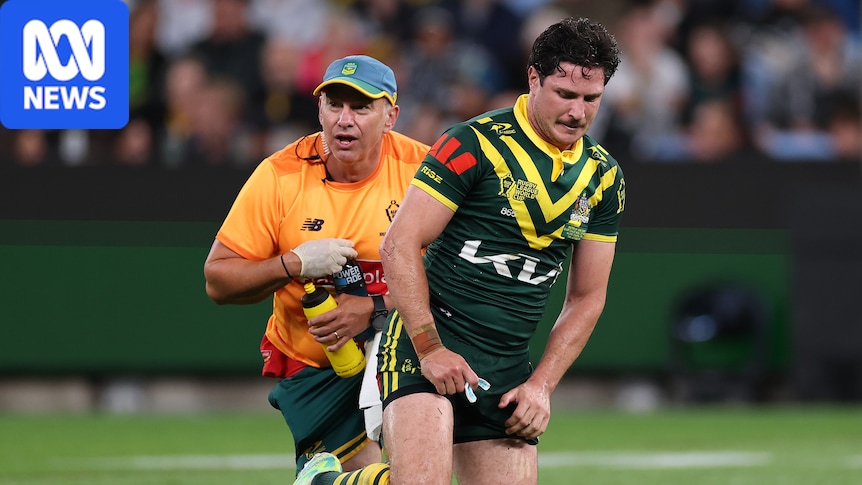 Mitchell Moses' calf injury ends Rugby League World Cup for Kangaroos halfback as Tonga defeats England