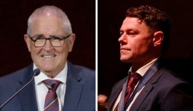 Chris Fagan and Lachie Neale at Brisbane