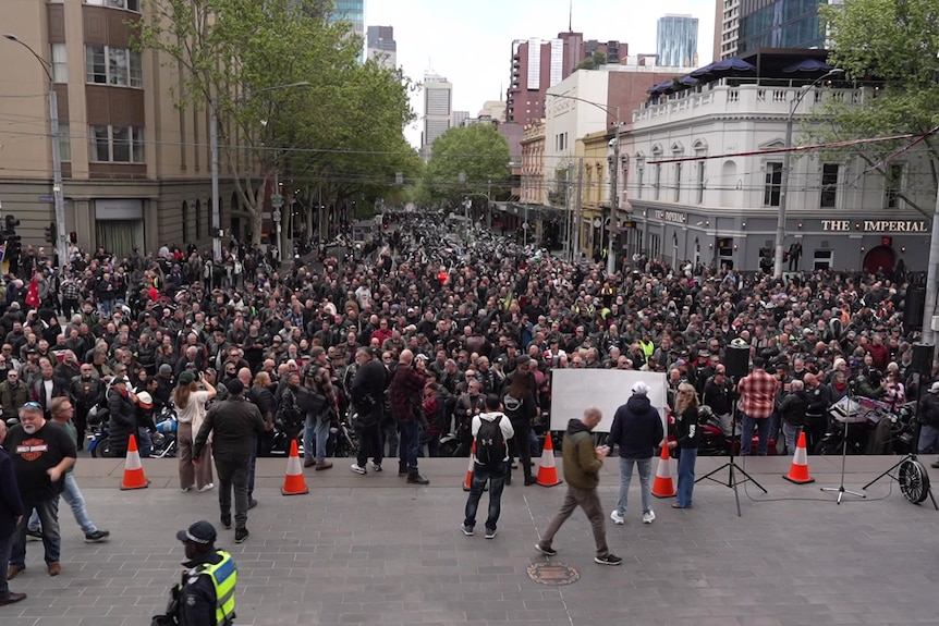 Crowd motorbike rally