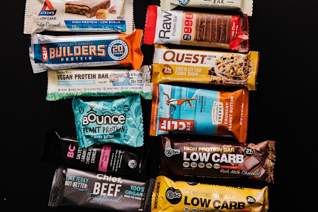 Good Food - Protein Bar tast testing / Which are the healthiest. Photographed Tuesday 15th March 2022. Photograph by James Brickwood. SMH GOOD FOOD 220315