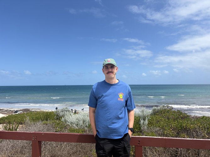 Peppermint Grove resident Zac Thompson at South Cottesloe Beach.