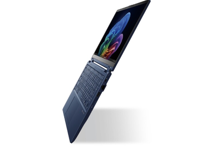 The image shows the laptop in flat mode with the hinge set to 180°.