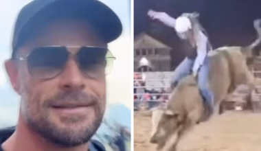 Chris Hemsworth’s daughter India wins all-boys bull-riding comp