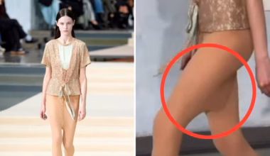 Julie Kegels’ Paris runway tights leave the internet baffled