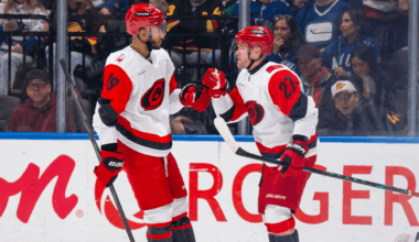 Hurricanes score six, pull away from slumping Canucks