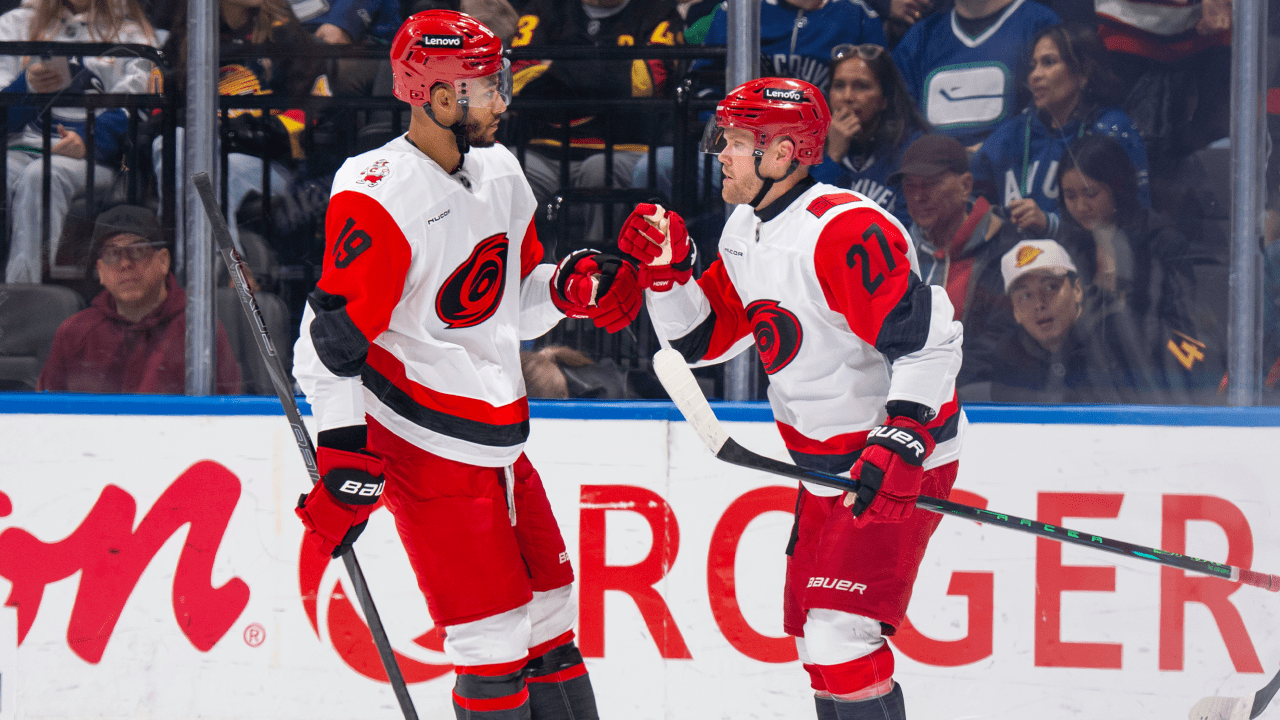 Hurricanes score six, pull away from slumping Canucks
