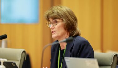 Governor Michele Bullock said monetary policy was still working its way through domestic activity. (Photo by Hilary Wardhaugh/Getty Images)