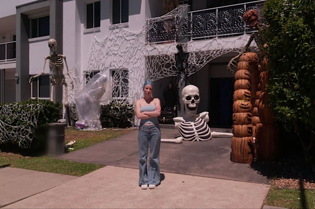 Fright night at Sarah Naylor-Liddell’s place brings a crowd.