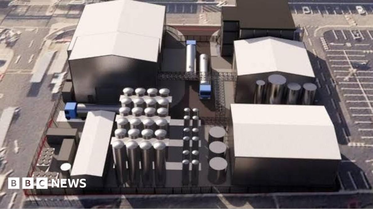 An artist's impression of the new MiAlgae site at Grangemouth.
