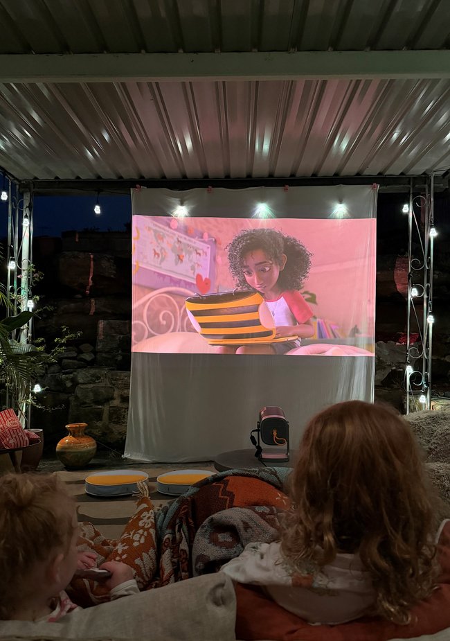 The projector has transformed how we experience movie night.